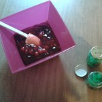 Step 2 - Mix in green maraschino cherries.