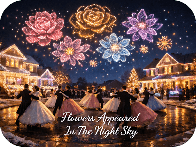 Flowers Appeared In The Night Sky